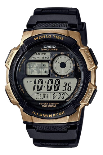 Casio Reloj Digital World Time 48 Ciudades Mod Ae1000w-1a3v