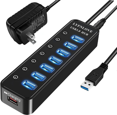 Hub Estacion 7 Puertos Usb 3.0 + 1 De Carga 2.4a Marca Antol