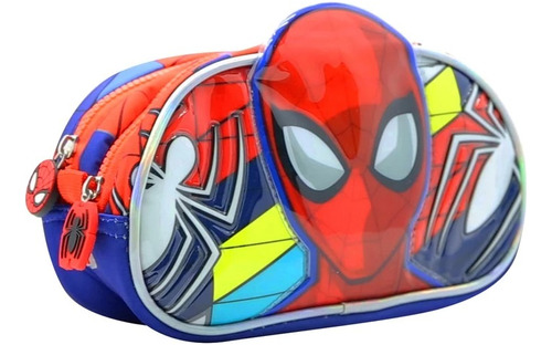 Cartuchera Canopla  2 Cierres Spiderman 3d