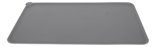 Grey Dog Food Mat Silicone Pet Feeding Waterproof Prevent