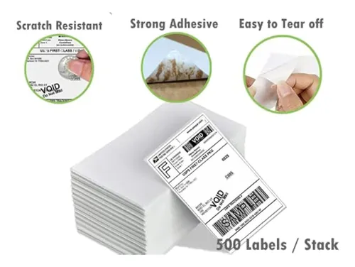 Etiquetas De Envio Termicas Directas De Immuson Fanfold 4 X