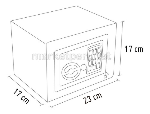 Imagen 6 de 7 de Caja De Seguridad Teclado Digital Electrónica Mecánica 4.2 L