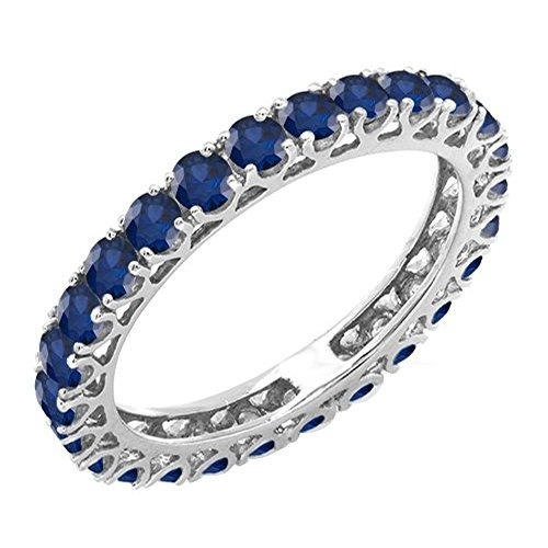 Dazzlingrock Colección De 1,80 Quilates (ctw) 14k Azul Zafir