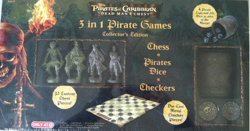 Ajedrez Piratas Del Caribe 3 En 1 Chess Tematico