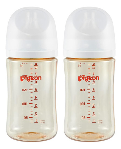 Pigeon Ppsu Baby Bottle Cuello Ancho, Cuerpo Aerodinámico, S