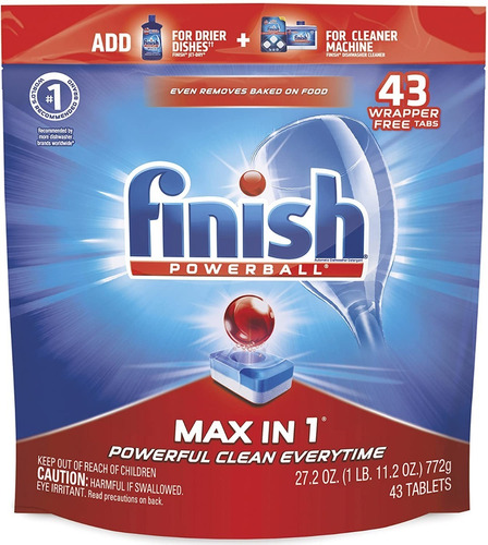 Finish - Todo En 1  -  43 Tabletas - Detergente Lavavajillas