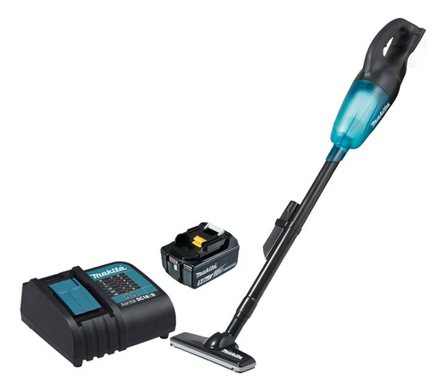 Aspirador A Bateria Dcl180zb Makita C/bateria 5ah+carregador Cor Azul-turquesa