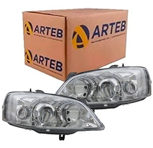 Farol Astra 2005 Original Arteb Cromado Par