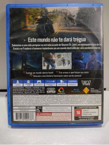 Jogo Days Gone Ps4 Mídia Física Original Playstation Fisico