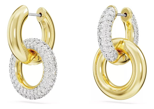 Baño Entrelazado Aretes Swarovski Aro Dextera Bucle