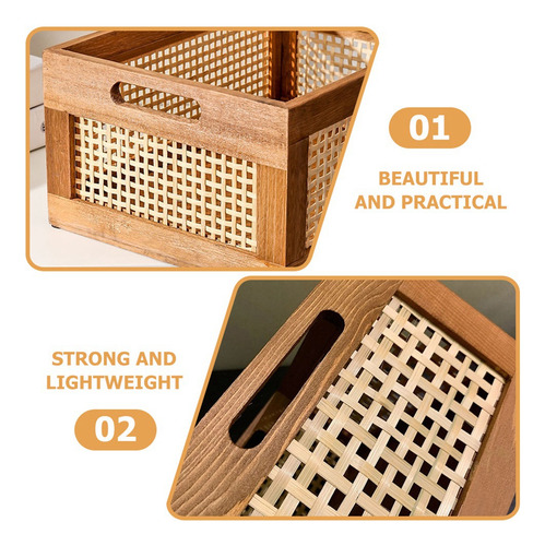 Cesta Decorativa N2 Para Almacenamiento De Libros, Cestas Te