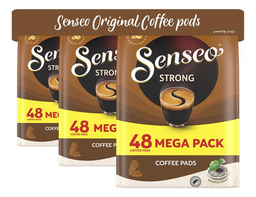 Senseo Strong Coffee Pods Bags Dark Roast - 3 Bolsas De 48 C