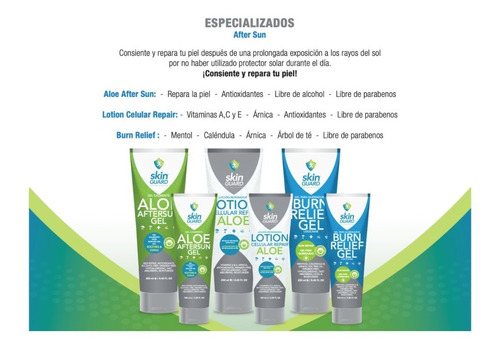 Lidocaina Gel Aftersun Post Solar Repara Piel Quemada 250 Ml