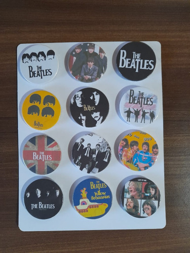 Imagem 5 de 5 de Cartela De Bottons Banda De Rock - Beat | Liverpool | Broche