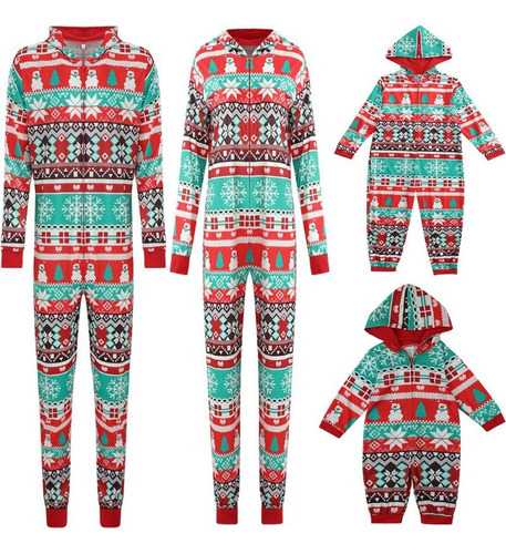 Pijama Mameluco De Familiares For Navidad