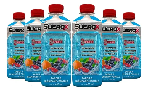 Suerox Hidratante Sabor Arándano-pomelo 630ml - Pack 6 Un.