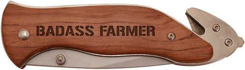 Cuchillo Navaja Plegable Personalized Gifts Badass Farmer