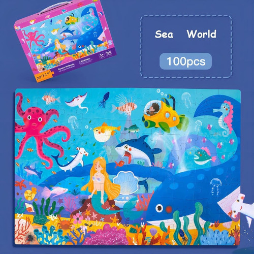 Rompecabezas Puzzles Animal Océano Espacio Juego Didáctico