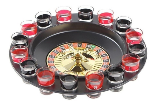 Ruleta Chupito Para Tragos Juego Tomar Ruleta + 16 Vasos