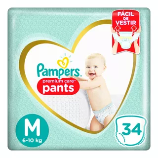 Pañales Pampers Premium Care Pants M 34 u