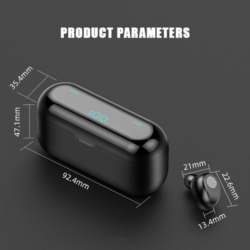 Imagem 6 de 7 de Fones De Ouvido F9-8 Tws Bt Sem Fio Bt 5.0 Hifi Estéreo