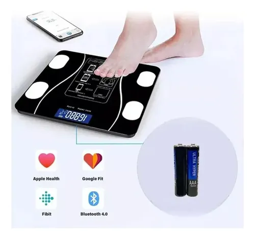 Pesa Digital Baño Inteligente Pilas Bluetooth Smart.