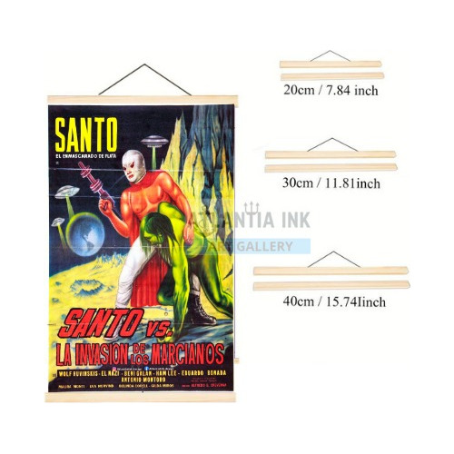 Poster Pergamino Lucha Libre El Santo Invasion Ar 30 X 40 Cm