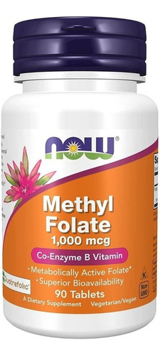 Metil Folate 1000 Mcg 90 Tabletas Now