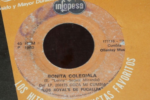 Jch- Los Royals De Pucallpa Bonita Colegiala Cumbia 45 Rpm