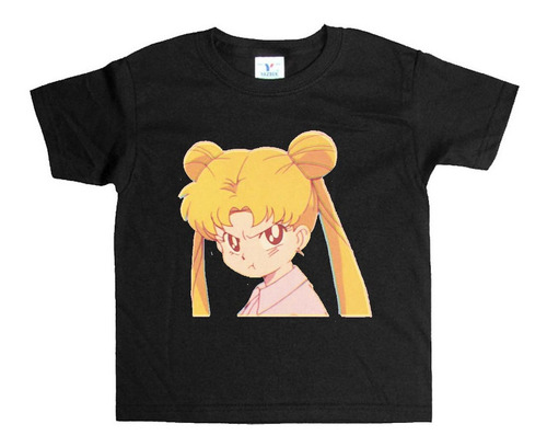 Remera Negra Adultos Sailor Moon  R195