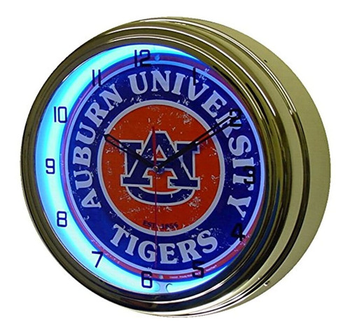 Auburn University Tigers Logo Sign Lighted Reloj De Pared Cr