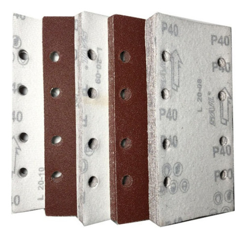 Lija Rectangular Velcro 95x190mm Abrojo 10 Unidades Grinder