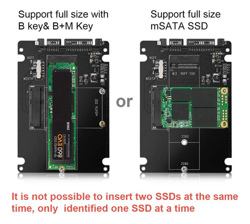 H 2 Adaptadores M.2 Ngff O Msata A 3.0 De Disco Duro Usb
