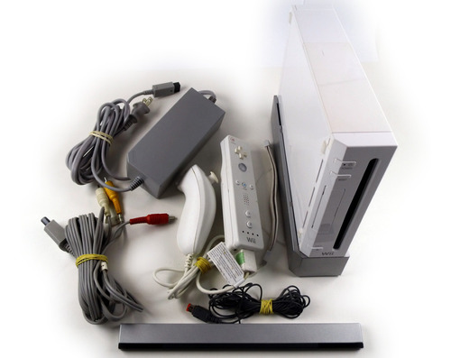 Videogame Nintendo Wii Branco Rvl001 +controle +cabos Cod222