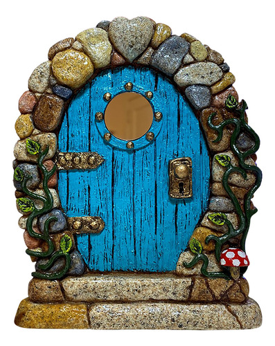 Mesa decorativa de puerta en miniatura en forma de árbol de jardín en D, color E, en forma de U