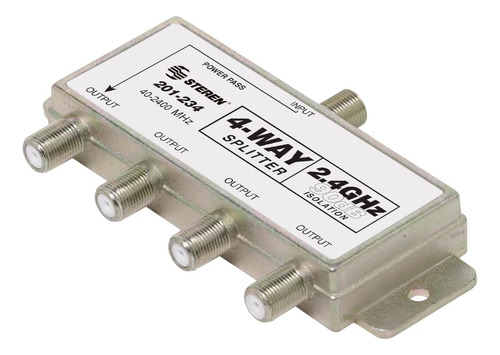 Steren 201  234, 2 ghz 90db 4-way Splitter 1-dc (susp.