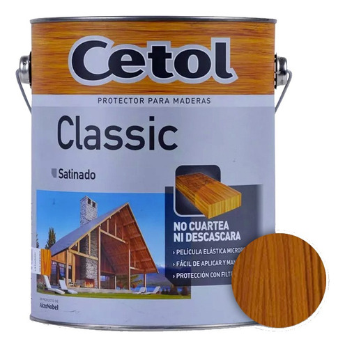 Cetol Classic Satinado Impregnante Protector Exterior X 4lts - Prestigio Color Roble