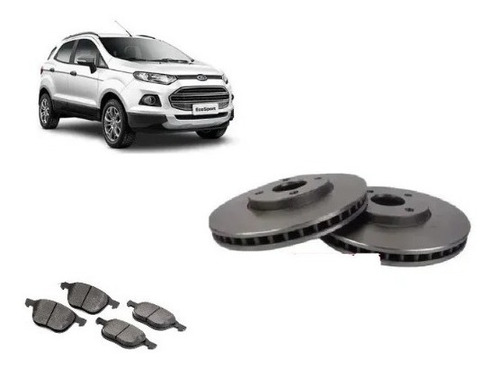 Kit Discos + Pastillas Freno Ford Ecosport Kinetic  2012/...