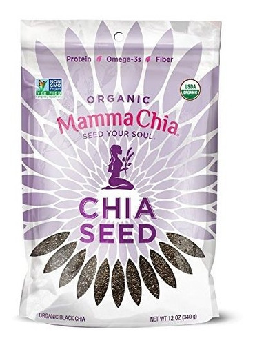 Semillas De Mamma Chia Organic, Negro, 12 Onzas