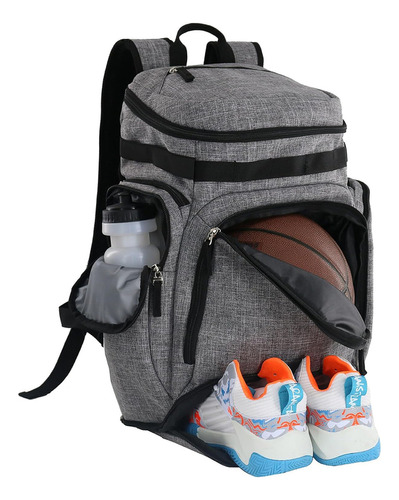 Mochila Deportiva Basketball Edition By Overfit Color Gris