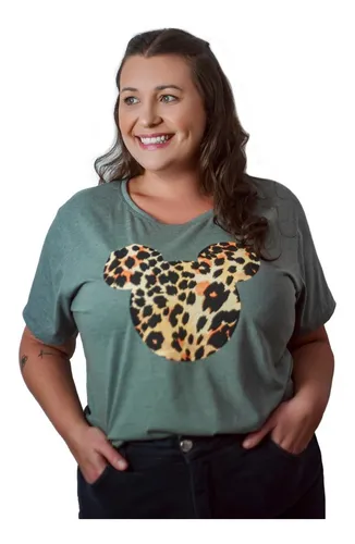 T-shirt Feminina Plus Size Camisetas Blusas Kit 3