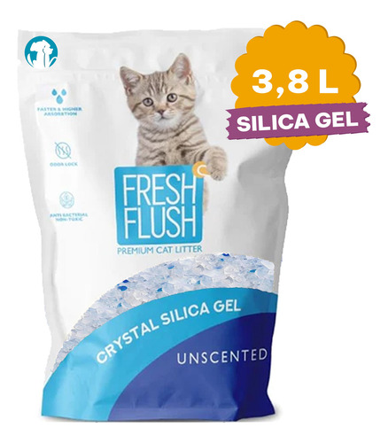 Piedra Sanitaria Silica Gel Para Gato 1,5 Kg / Mundo Mascota x 1.5kg de peso neto