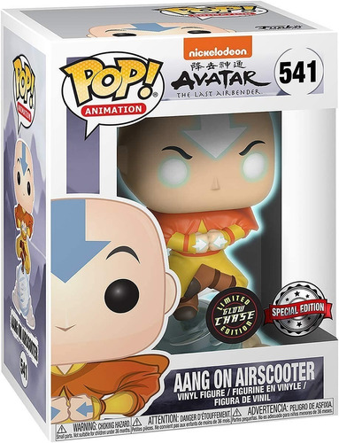 Funko Pop Avatar - Aang On Airscooter Chase Maltratado #541