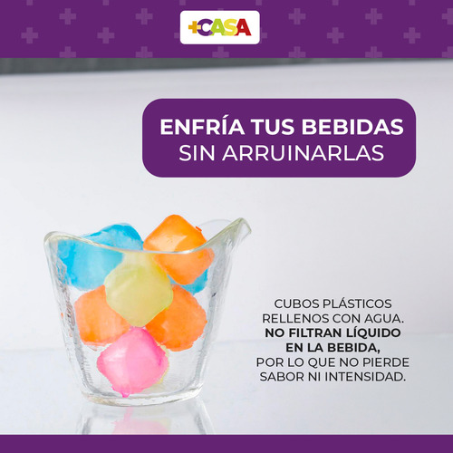 Hielos Cubitos Colores Formas Reutilizables Refrigerante X12