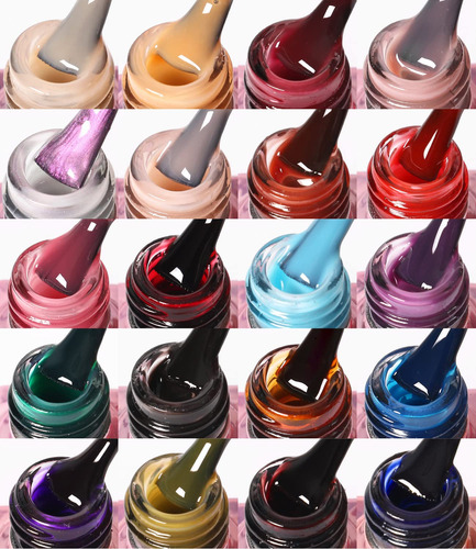 Douborq 20 Botellas De Esmalte De Uñas De Gel De Cristal Tra