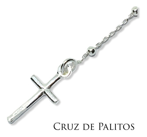 Imagen 3 de 10 de Rosario De Plata 925 Con Bolitas