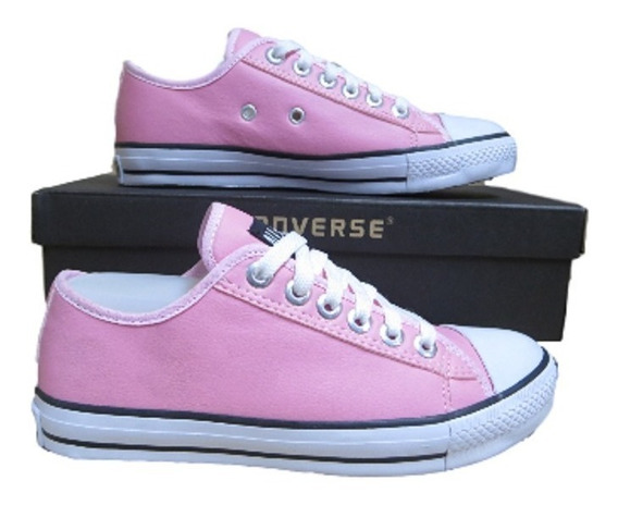 tenis all star couro rosa