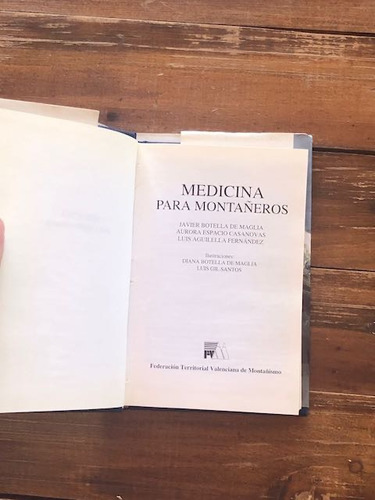 Botella / Aguilella. Medicina Para Montañeros. Federación (Usado)