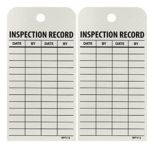 Nmc Rpt112 Accident Prevention Tag, Inspection Record, 3