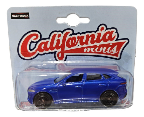 Carro Carrinho Miniatura 1:64 Coleção Marcas California Mini Cor Azul Car04